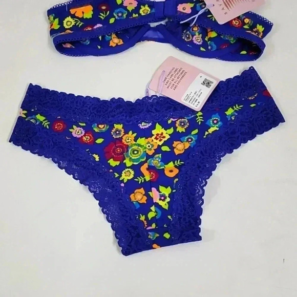 Sagave X Fenty Cotton Essentials Lace-Trim Cheeky Panty and Bra - Picture 8 of 11